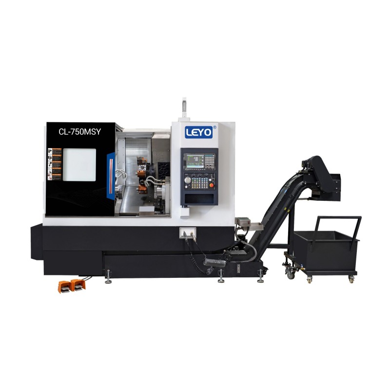 Double Spindle CNC Lathe Machine with Y Axis CL-750MSY, Turning Milling Compound Center