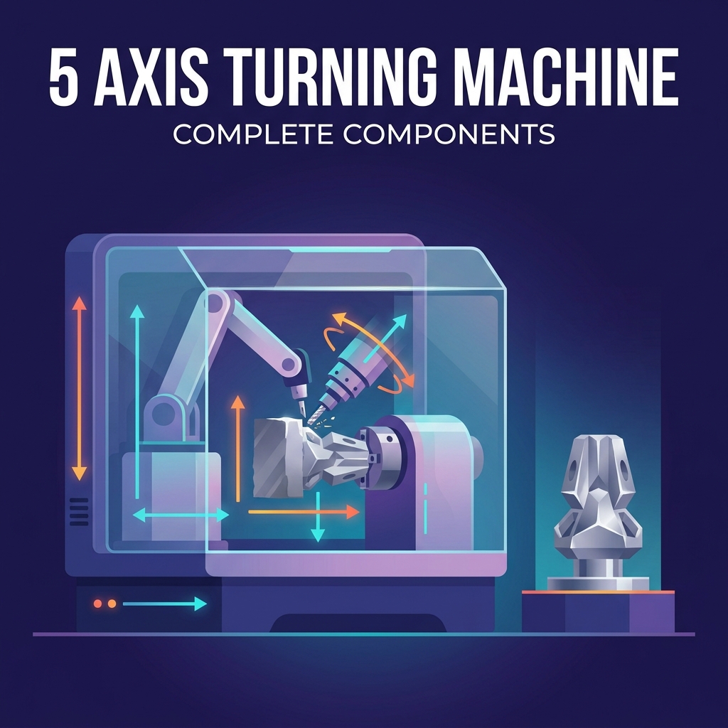 Five-Axis Turn Mill Machining for Complete Components