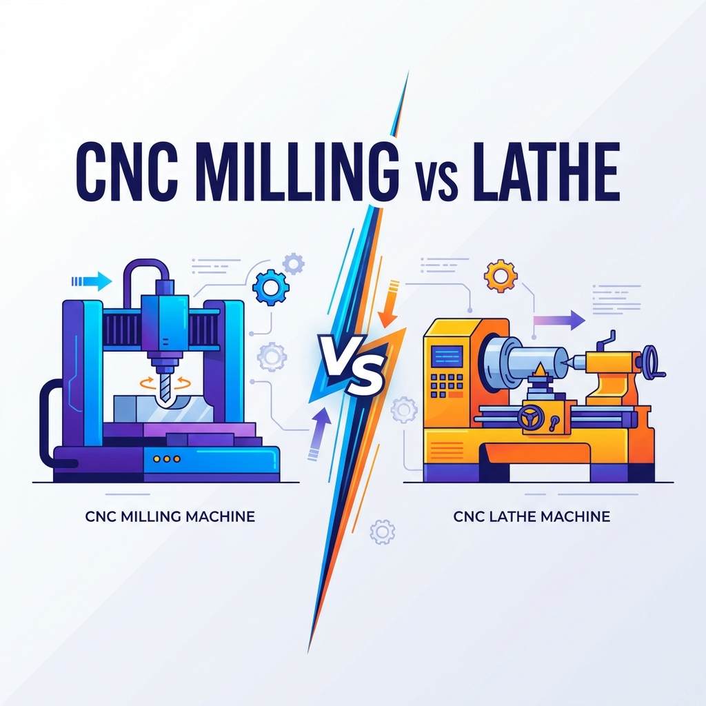 What Is the Difference Between a CNC Milling Machine and a CNC Lathe?
